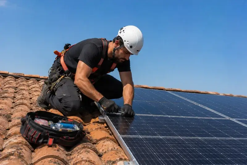 Maintenance et monitoring de panneaux solaires à la Chapelle-d'Armentières