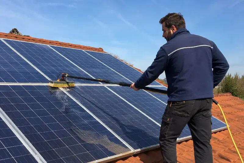Nettoyage et entretien de panneaux solaires à la Chapelle-d'Armentières